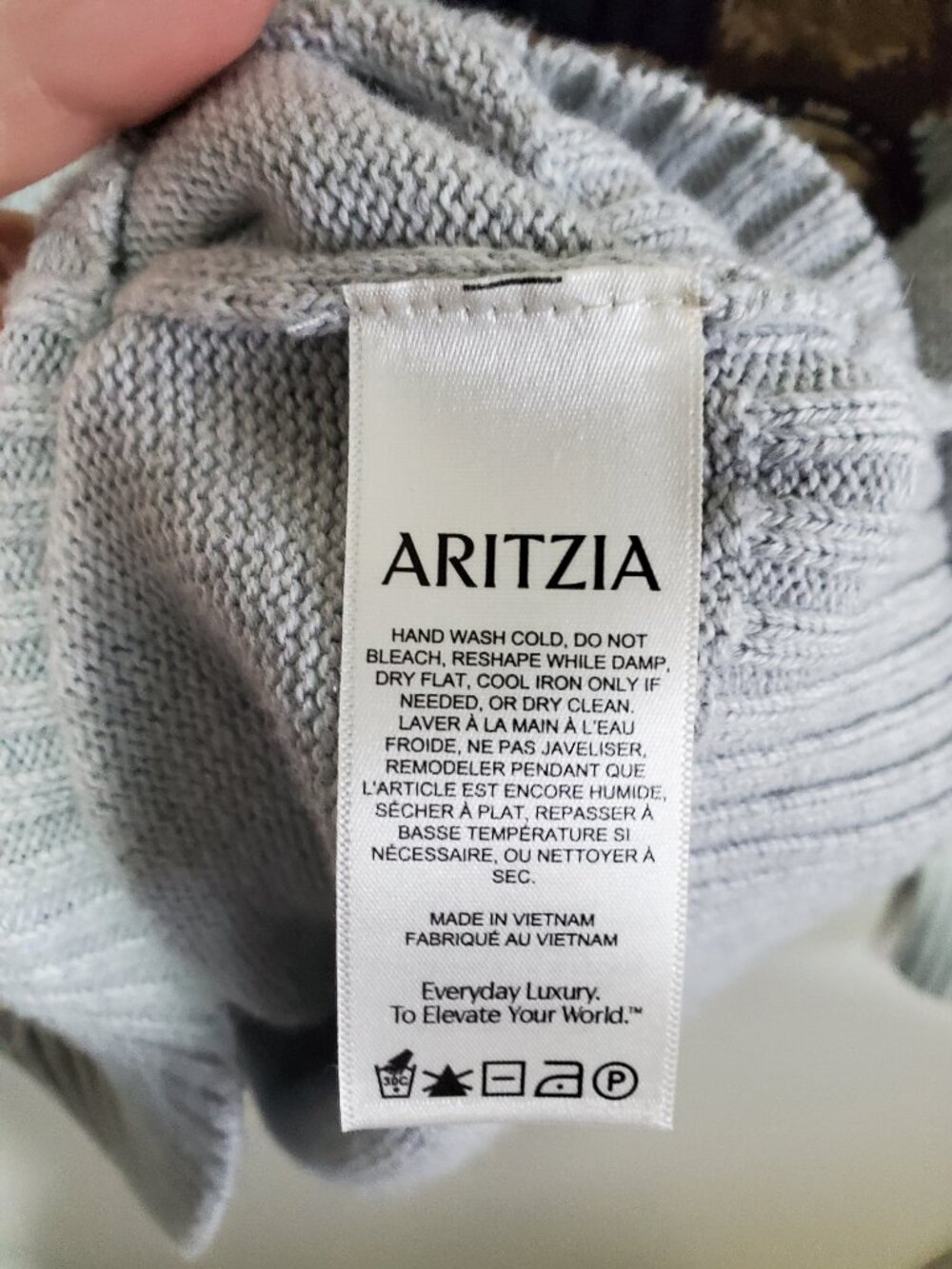 SUNDAY BEST Cotton Charm Peggy Teddy Bear Icon Sweater Grey Multi 2XS Aritzia - Picture 10 of 12